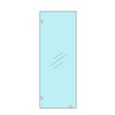 Frameless Fixed Panel with Hinges and Clip--H06-W