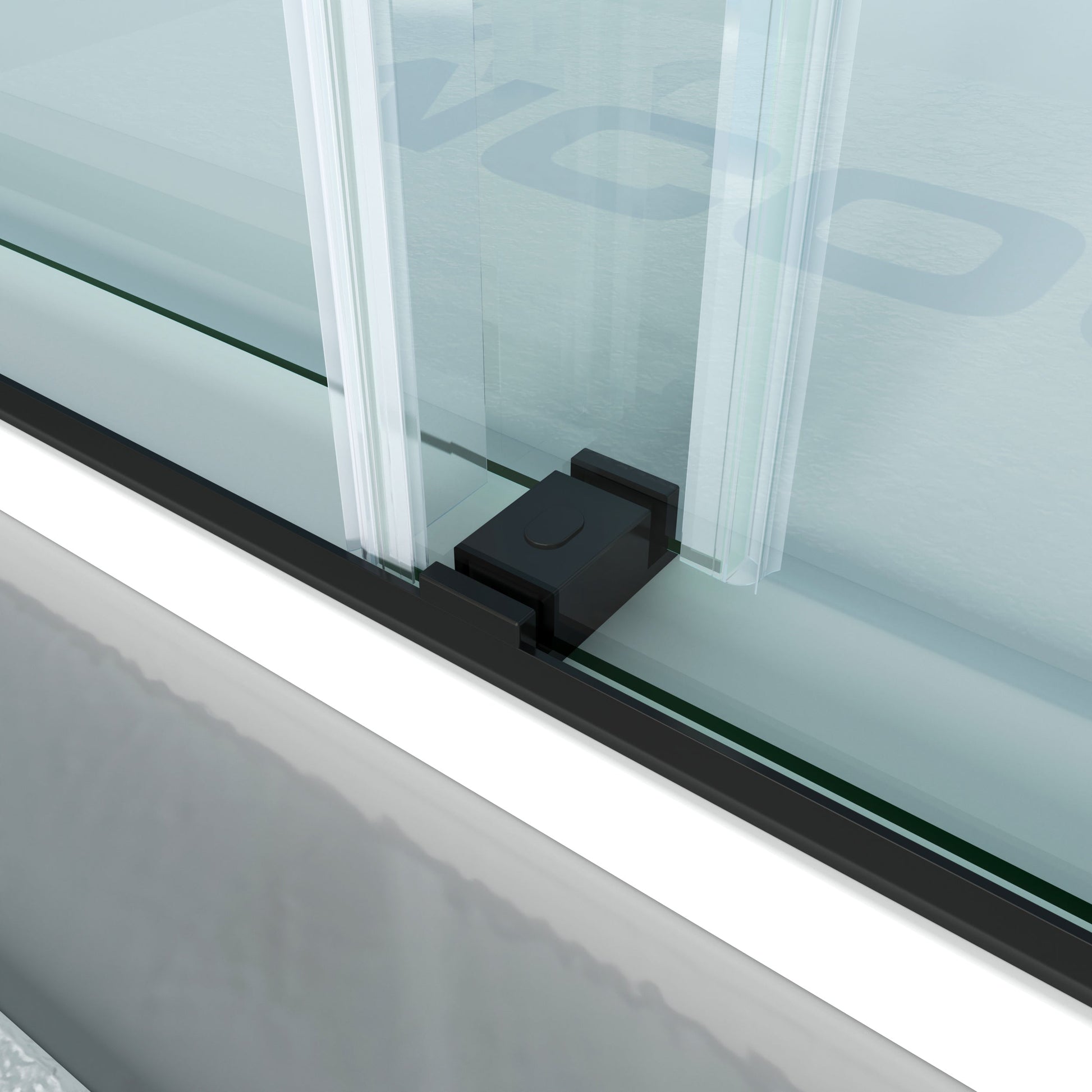 MCOCOD DS13 Bathtub Shower Doors - Soft-Closing Double Sliding Bathtub Doors with Guide Block