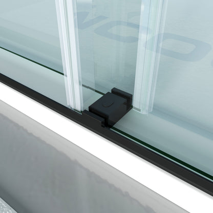 MCOCOD DS13 Bathtub Shower Doors - Soft-Closing Double Sliding Bathtub Doors with Guide Block