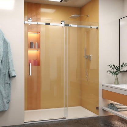 MCOCOD SS05 Single Sliding Frameless Glass Shower Door in Chrome