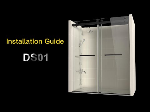MCOCOD DS01 Double Sliding Frameless Shower Door - Installation Guide